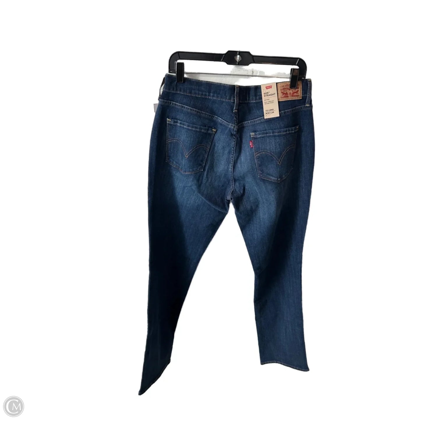 Jeans Straight By Levis In Blue Denim, Size: 10l