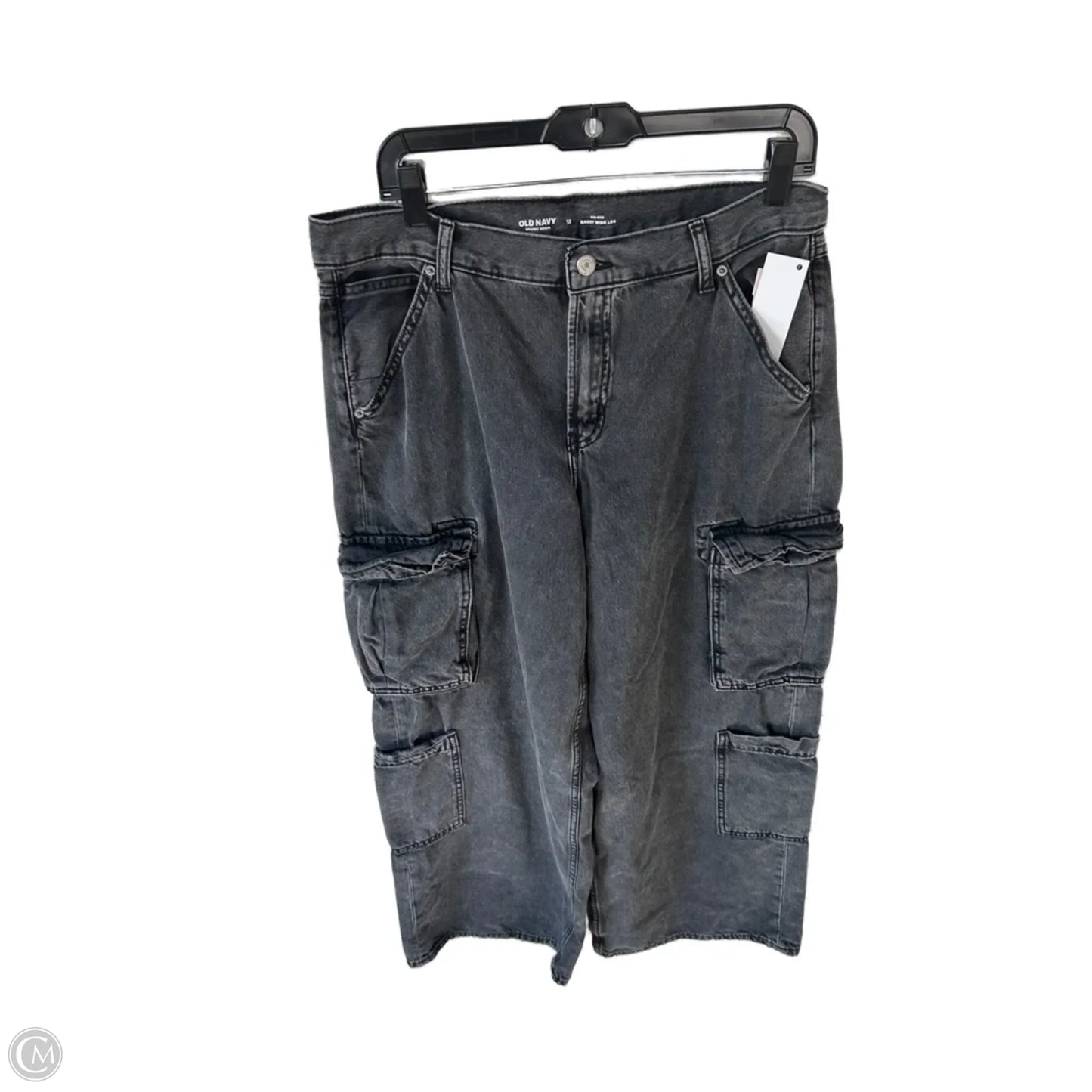 Jeans Wide Leg By Old Navy In Black Denim, Size: 12
