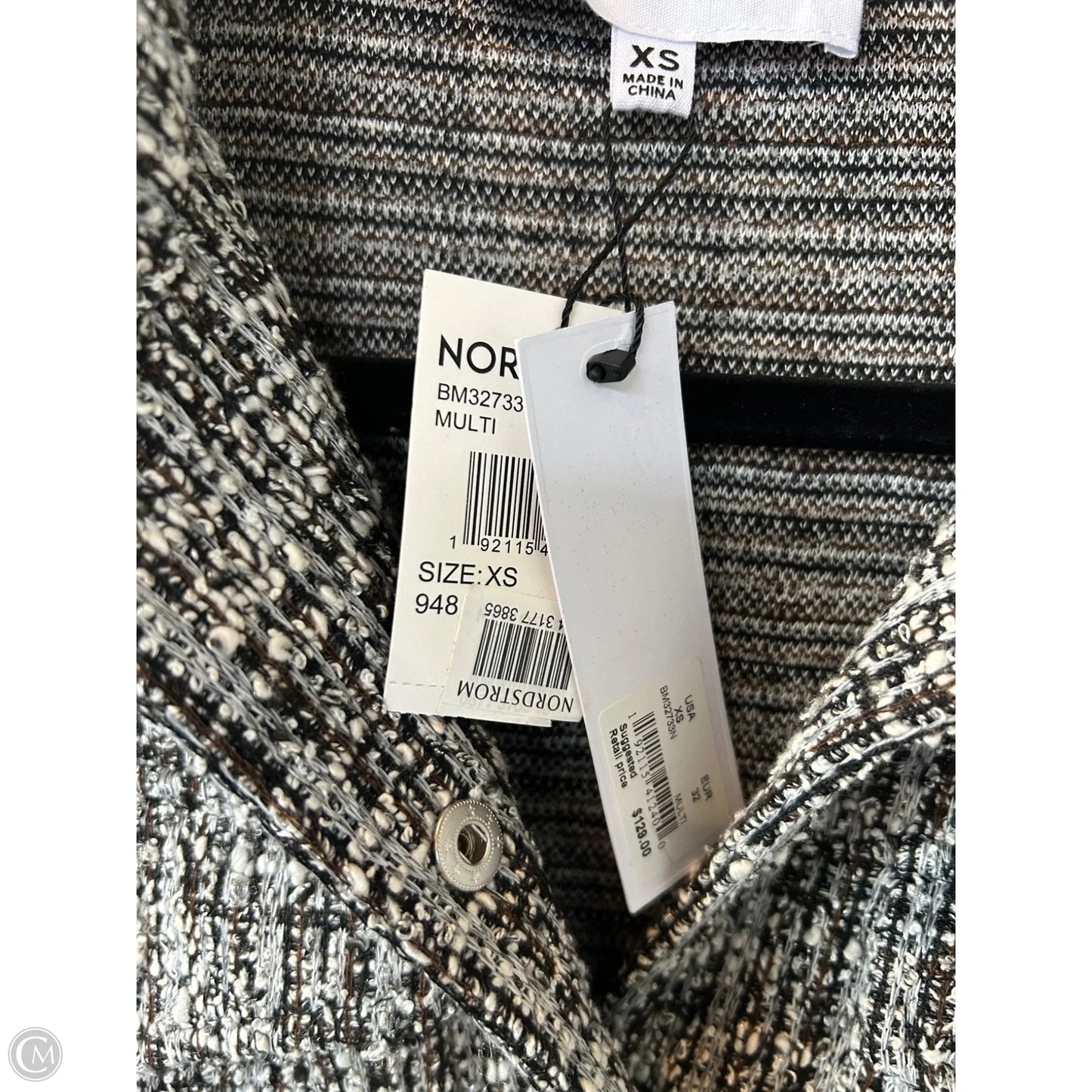 Jacket Shirt By Bb Dakota In Black & Brown, Size: Xs