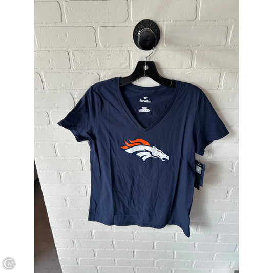 Top Short Sleeve Basic By Clothes Mentor In Blue & Orange, Size: M