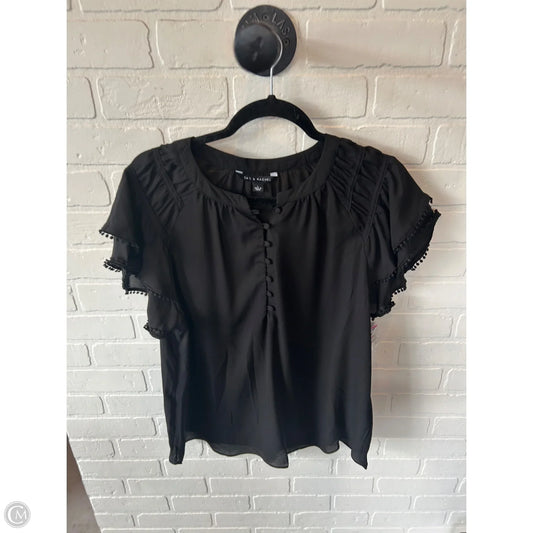 Top Short Sleeve By Zac And Rachel In Black, Size: L