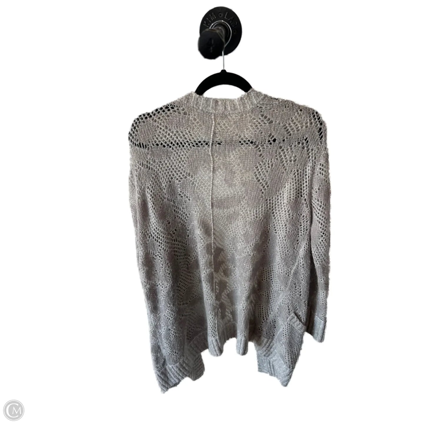 Sweater Cardigan By Frenchi In Grey, Size: Xl