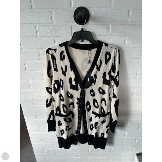Sweater Cardigan By Clothes Mentor In Black & Tan, Size: S