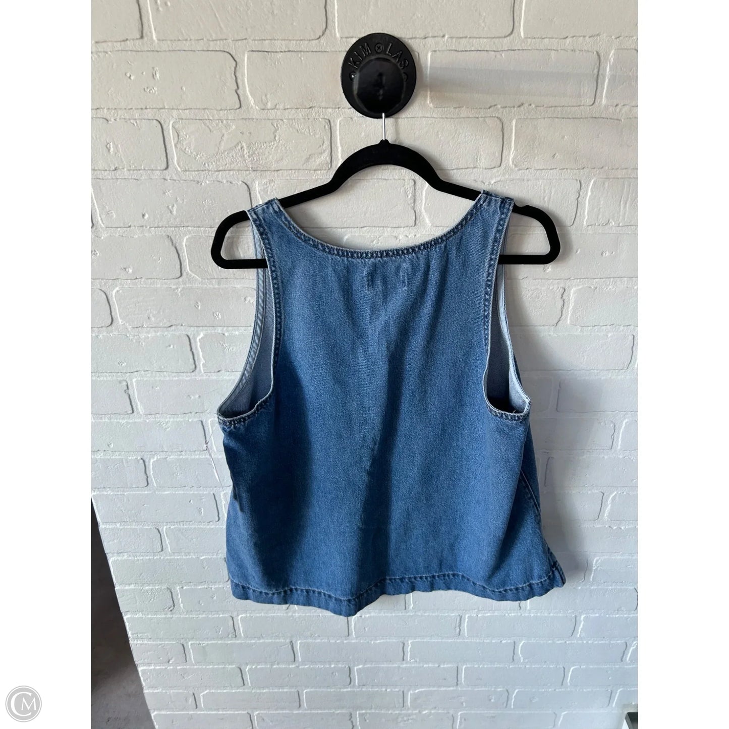 Top Sleeveless By Universal Thread In Blue Denim, Size: M