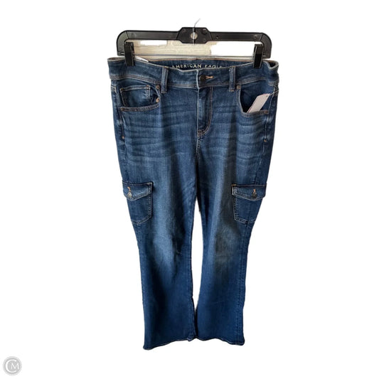 Jeans Boot Cut By American Eagle In Blue Denim, Size: 8