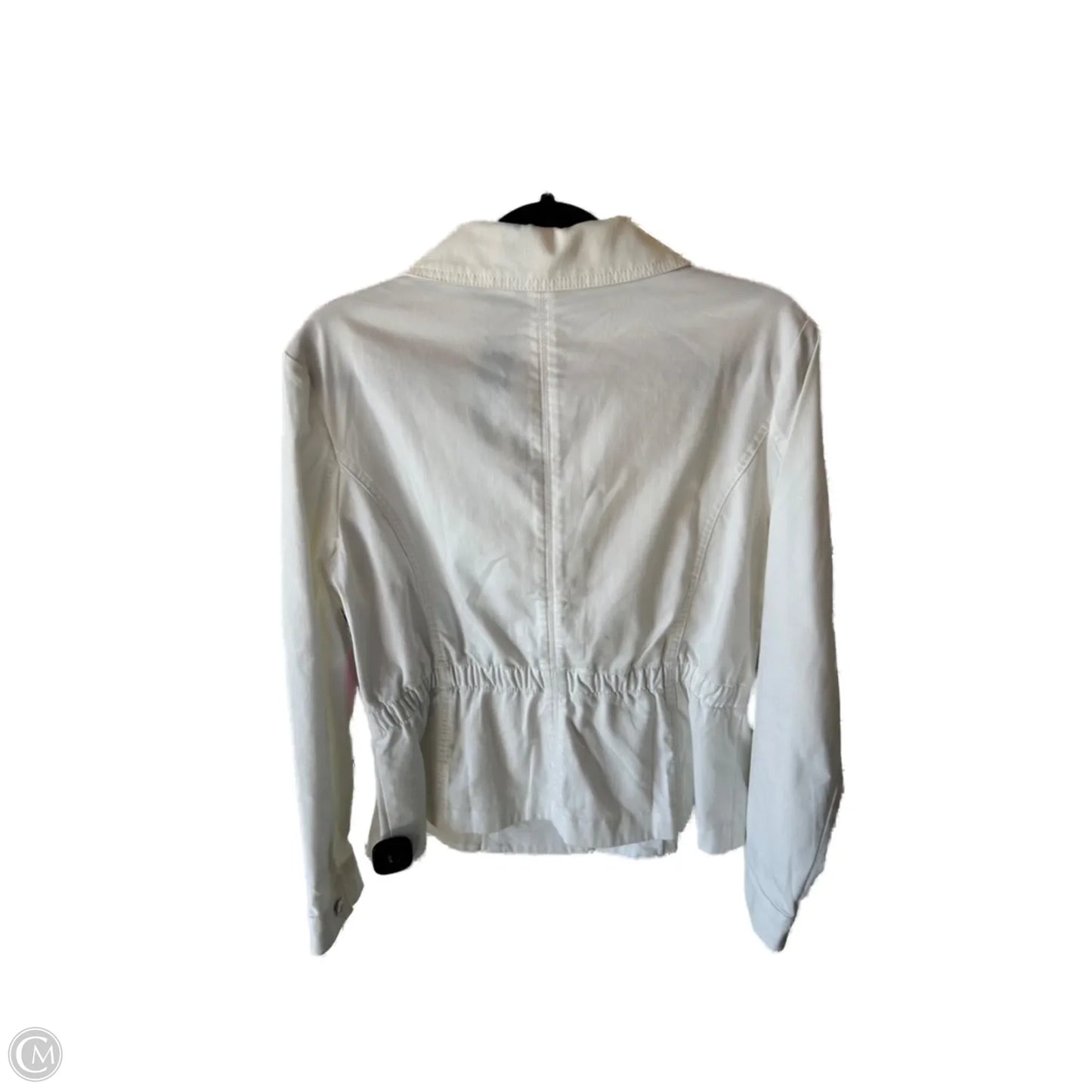 Jacket Denim By White House Black Market In White Denim, Size: M