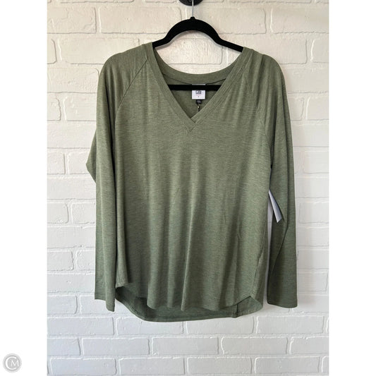Top Long Sleeve Basic By Cabi In Green, Size: S