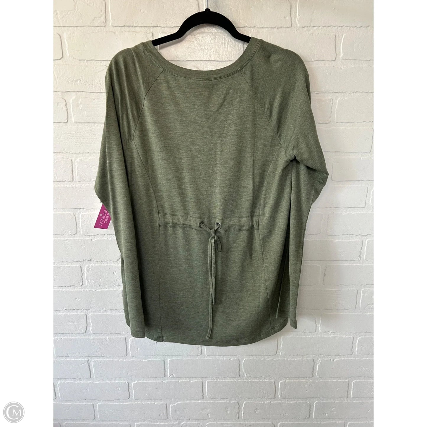 Top Long Sleeve Basic By Cabi In Green, Size: S