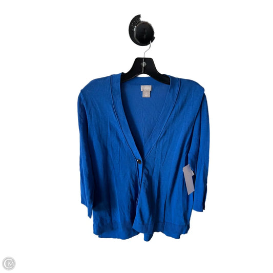 Cardigan By Chicos In Blue, Size: L