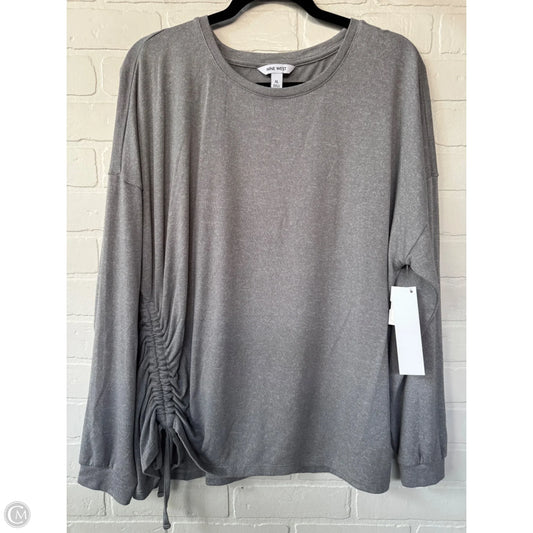 Top Long Sleeve By Nine West In Grey, Size: Xl