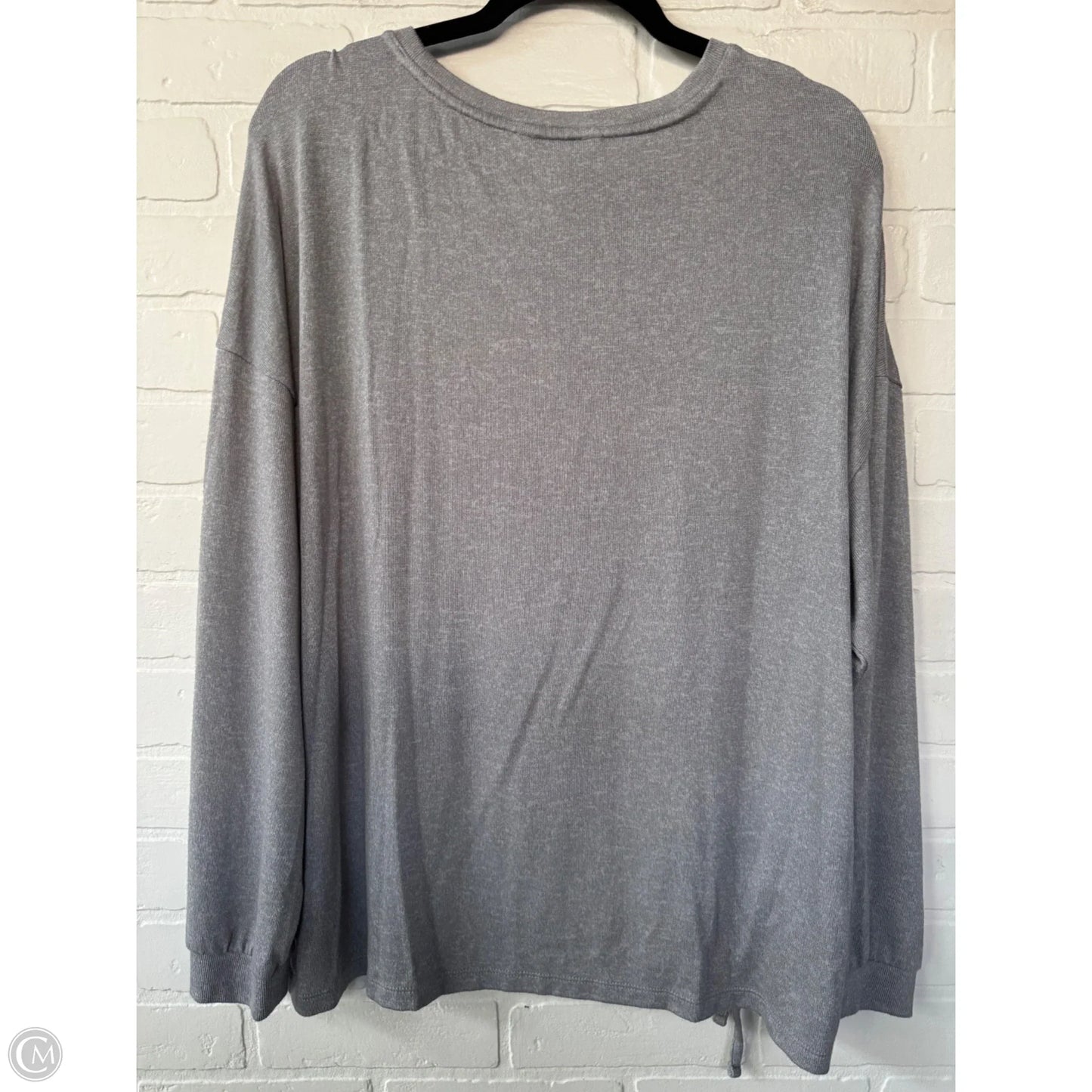 Top Long Sleeve By Nine West In Grey, Size: Xl
