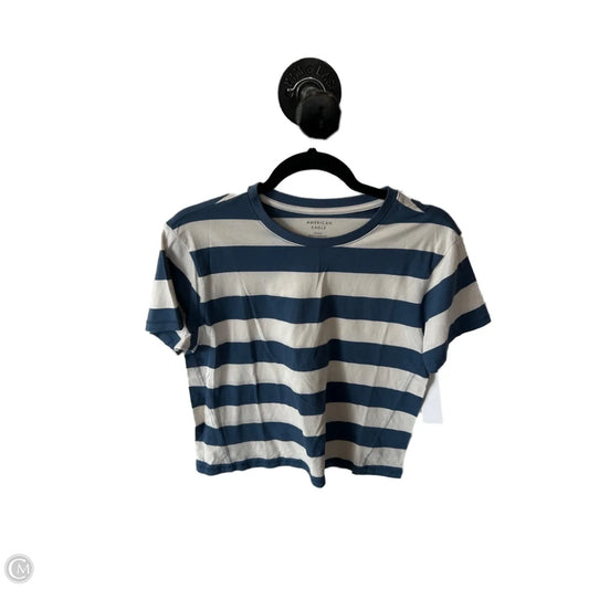 Top Short Sleeve Basic By American Eagle In Blue & White, Size: S