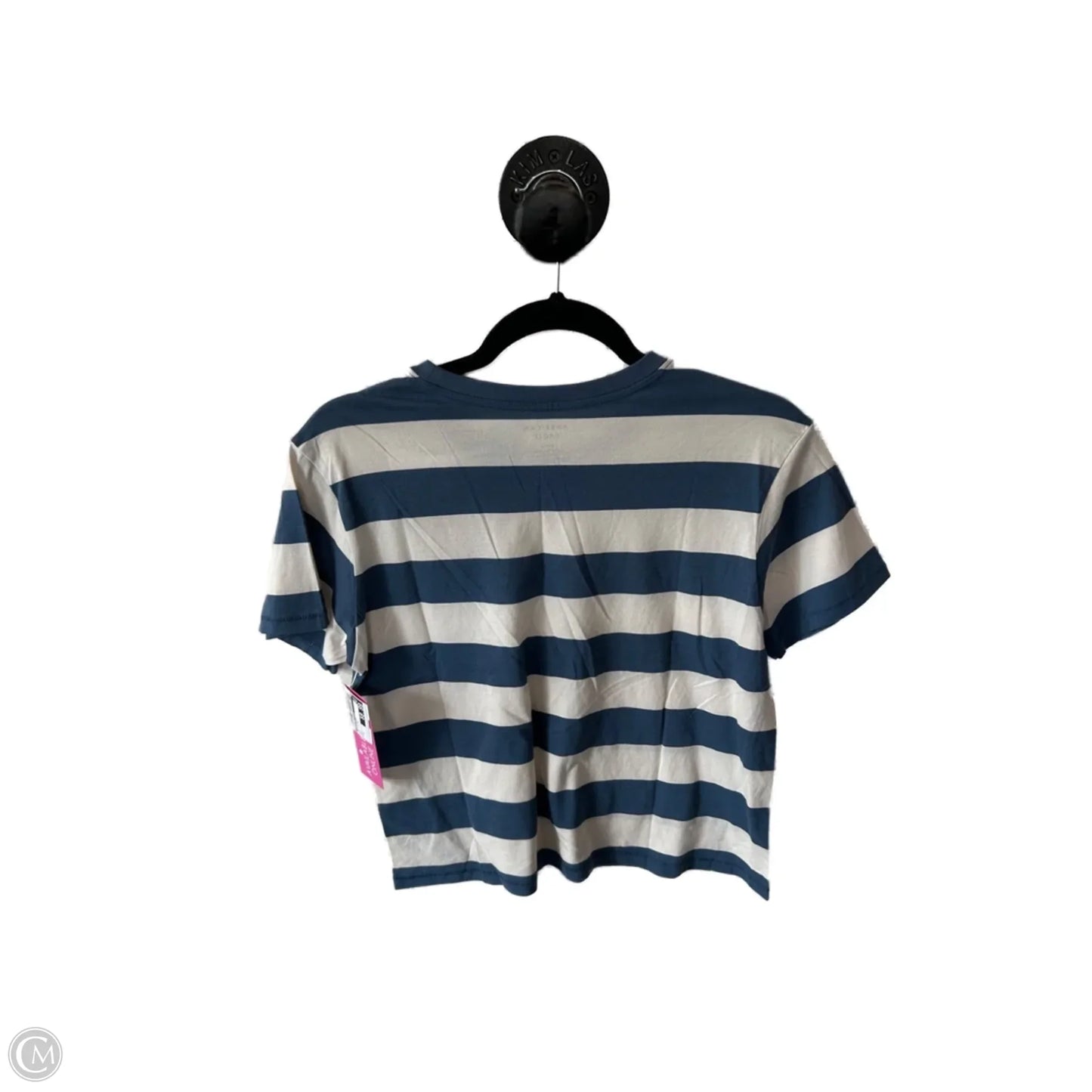 Top Short Sleeve Basic By American Eagle In Blue & White, Size: S