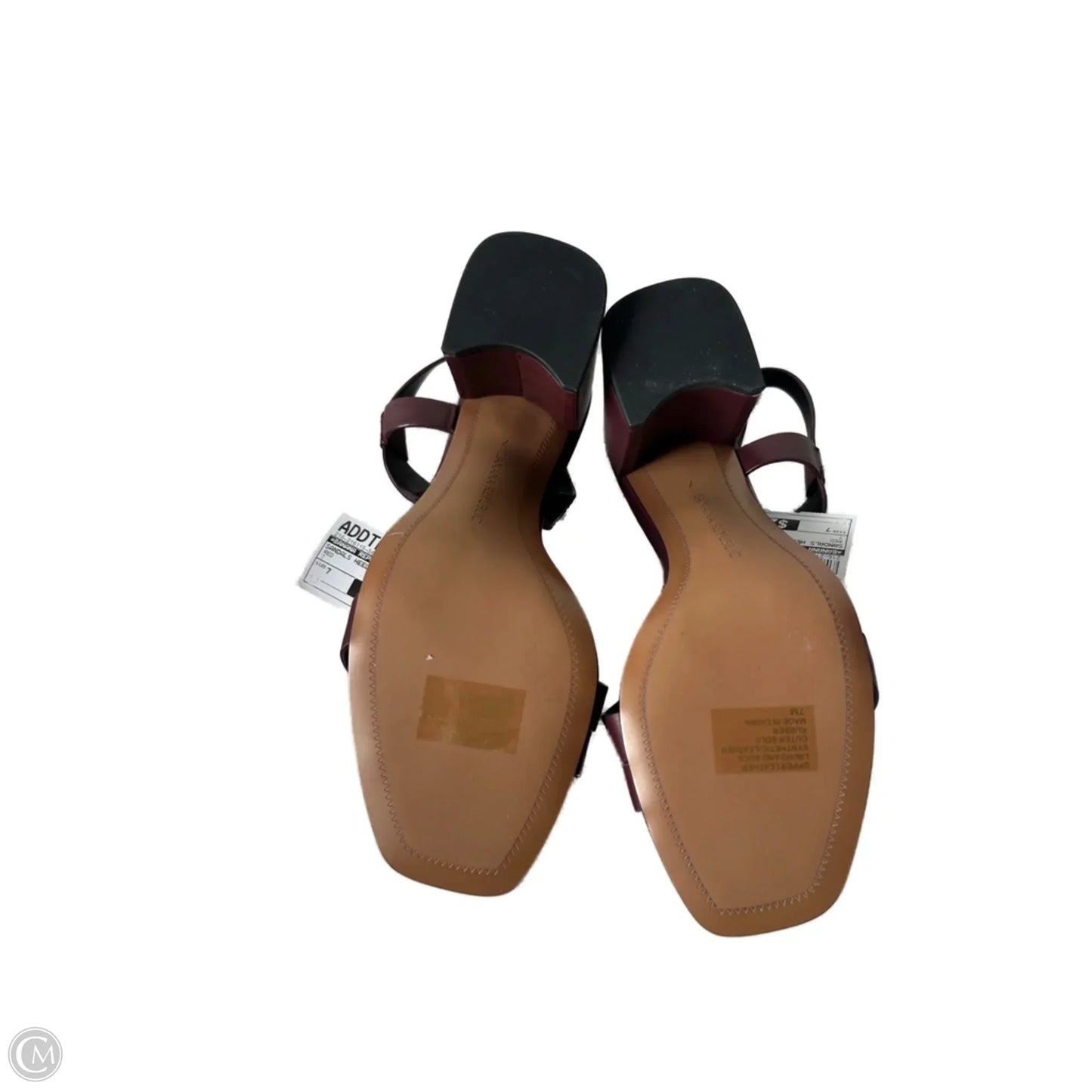 Sandals Heels Block By Banana Republic In Red, Size: 7