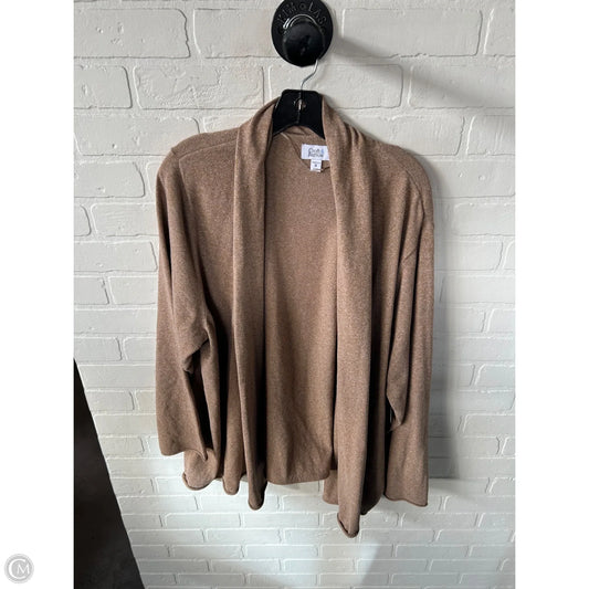 Sweater Cardigan By Croft And Barrow In Tan, Size: 3x
