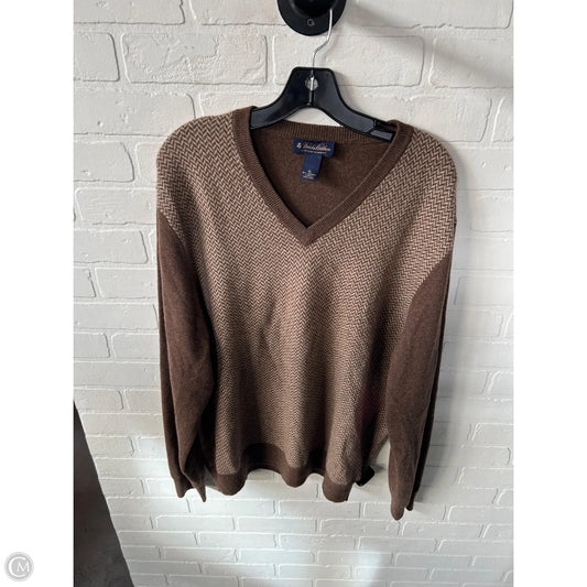 Sweater Cashmere By Brooks Brothers In Brown, Size: Xl
