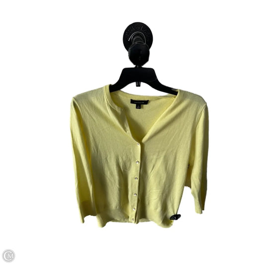 Sweater Cardigan By Ann Taylor In Yellow, Size: M