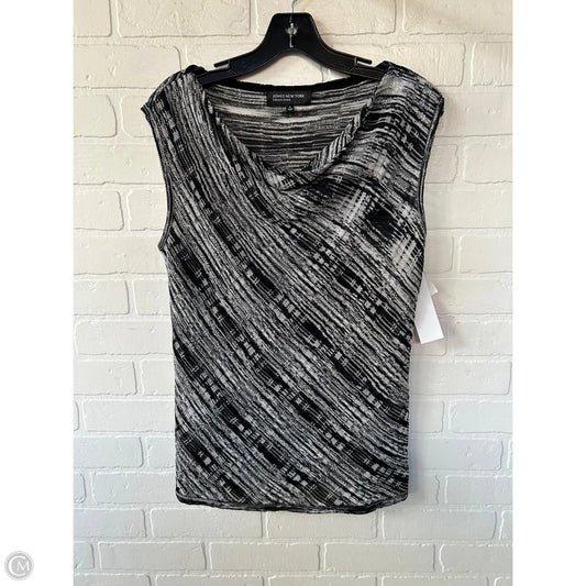 Top Sleeveless By Jones New York In Black & White, Size: S