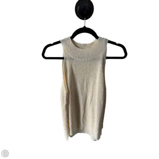 Vest Sweater By Clothes Mentor In Cream, Size: L