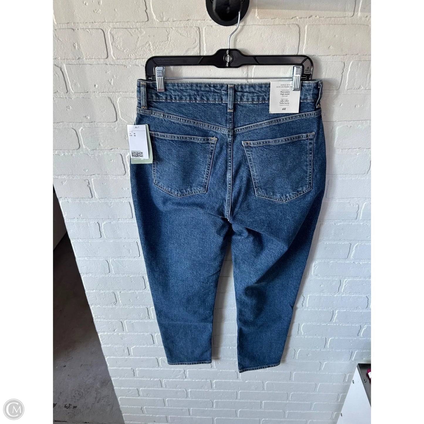 Jeans Straight By H&m In Blue Denim, Size: 10