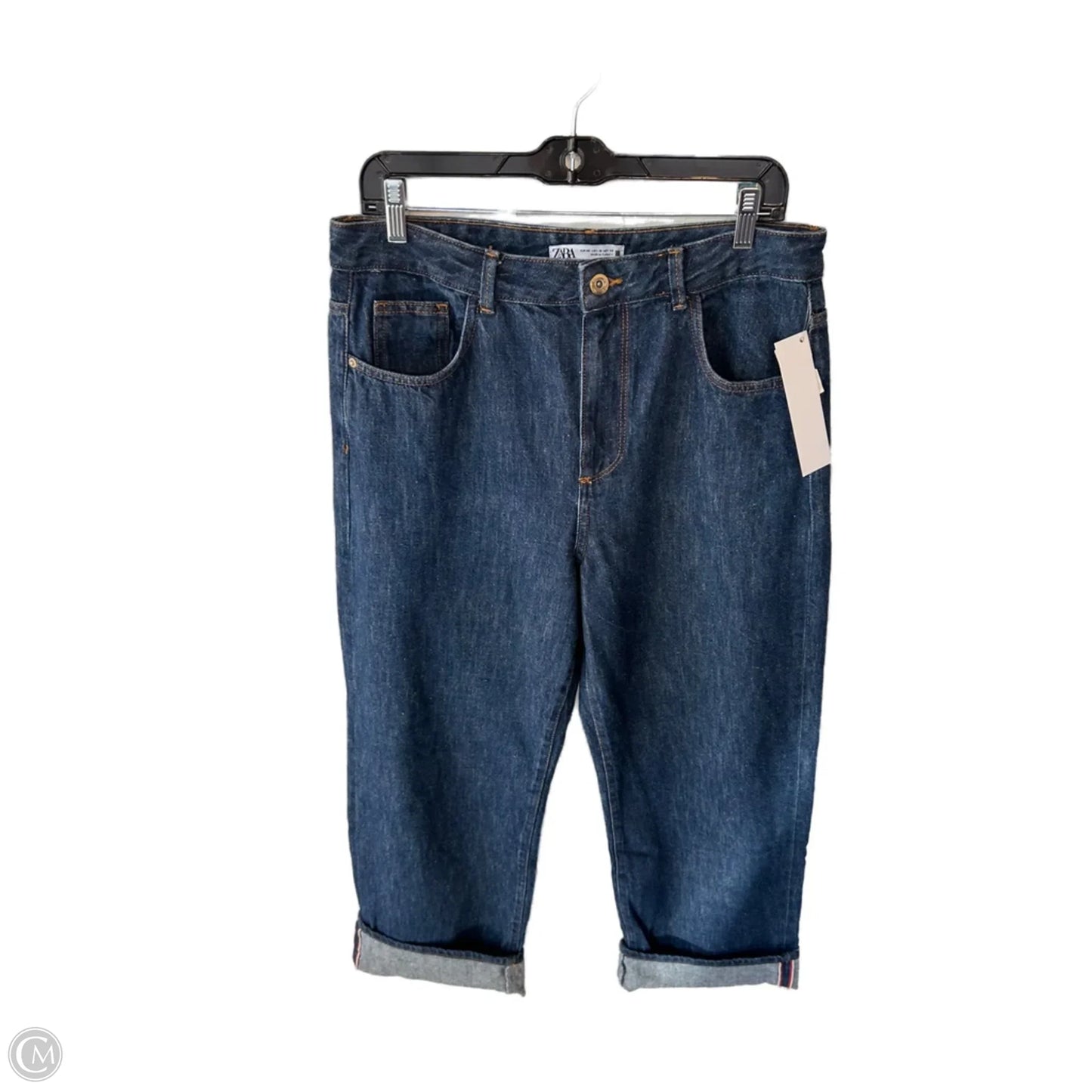 Jeans Wide Leg By Zara In Blue Denim, Size: 10