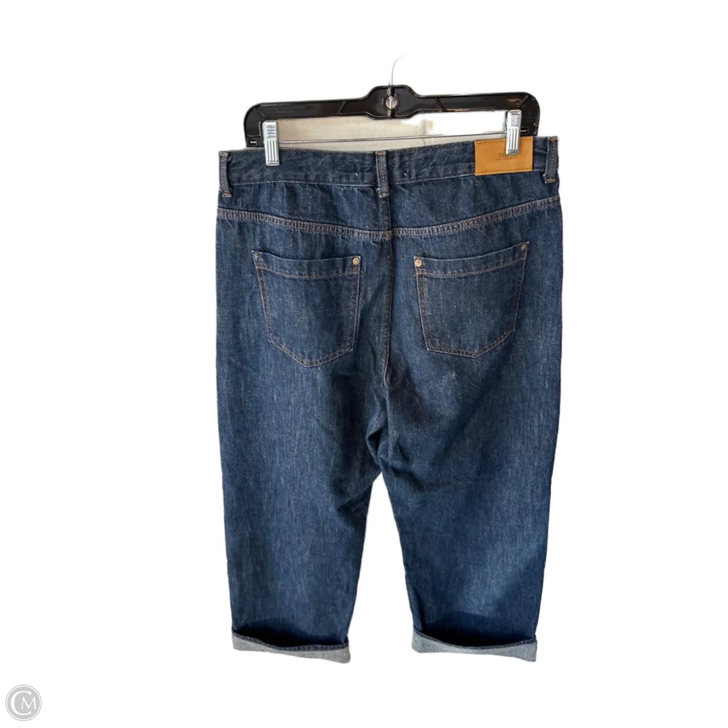 Jeans Wide Leg By Zara In Blue Denim, Size: 10