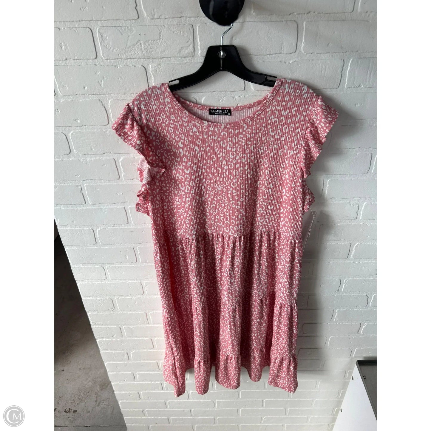 Dress Casual Short By Heimish Usa In Pink & White, Size: 3x