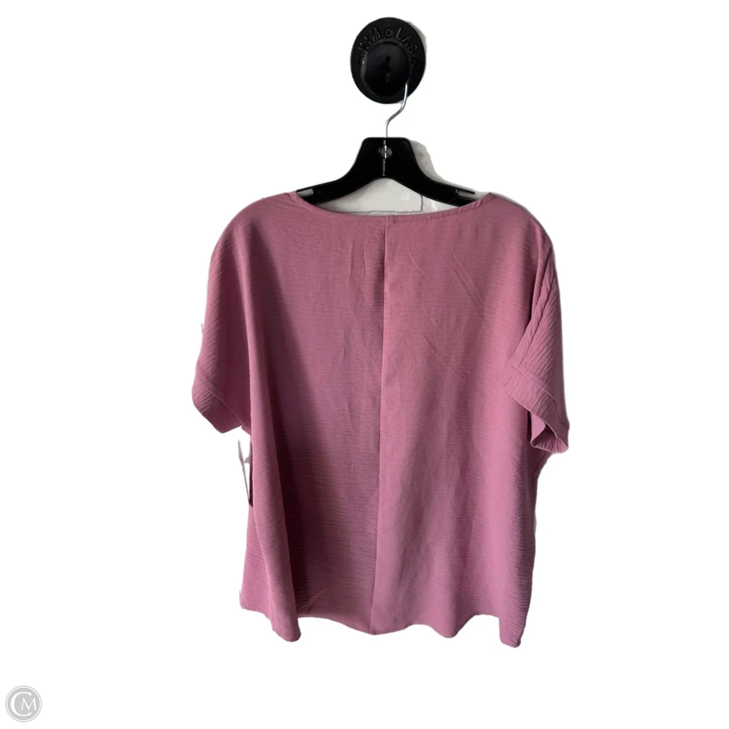 Top Short Sleeve By Zenana In Pink, Size: 1x