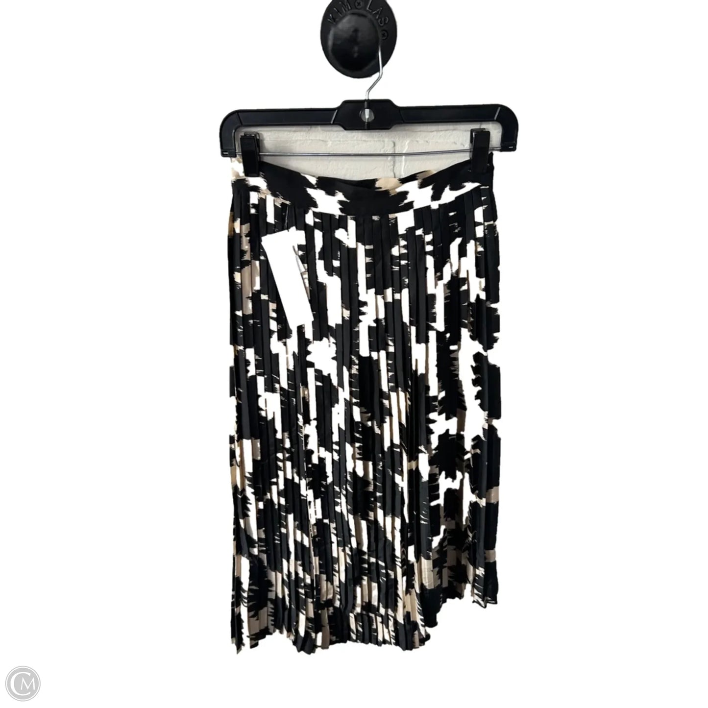 Skirt Midi By Top Shop In Black & Tan, Size: 4