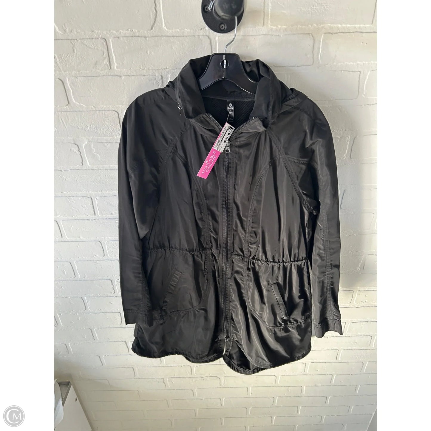 Coat Raincoat By Velocity In Black, Size: M