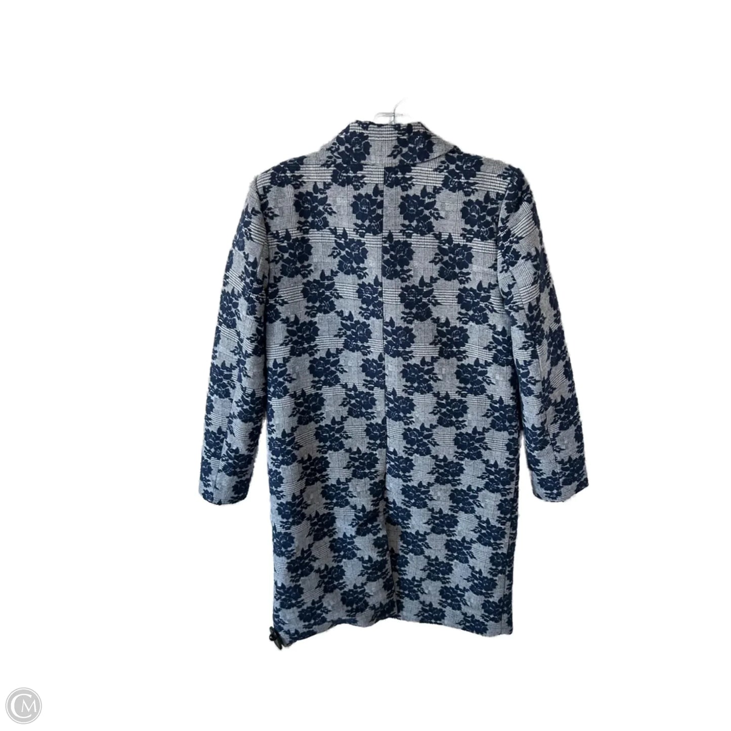 Coat Peacoat By Halogen In Blue & Grey, Size: S