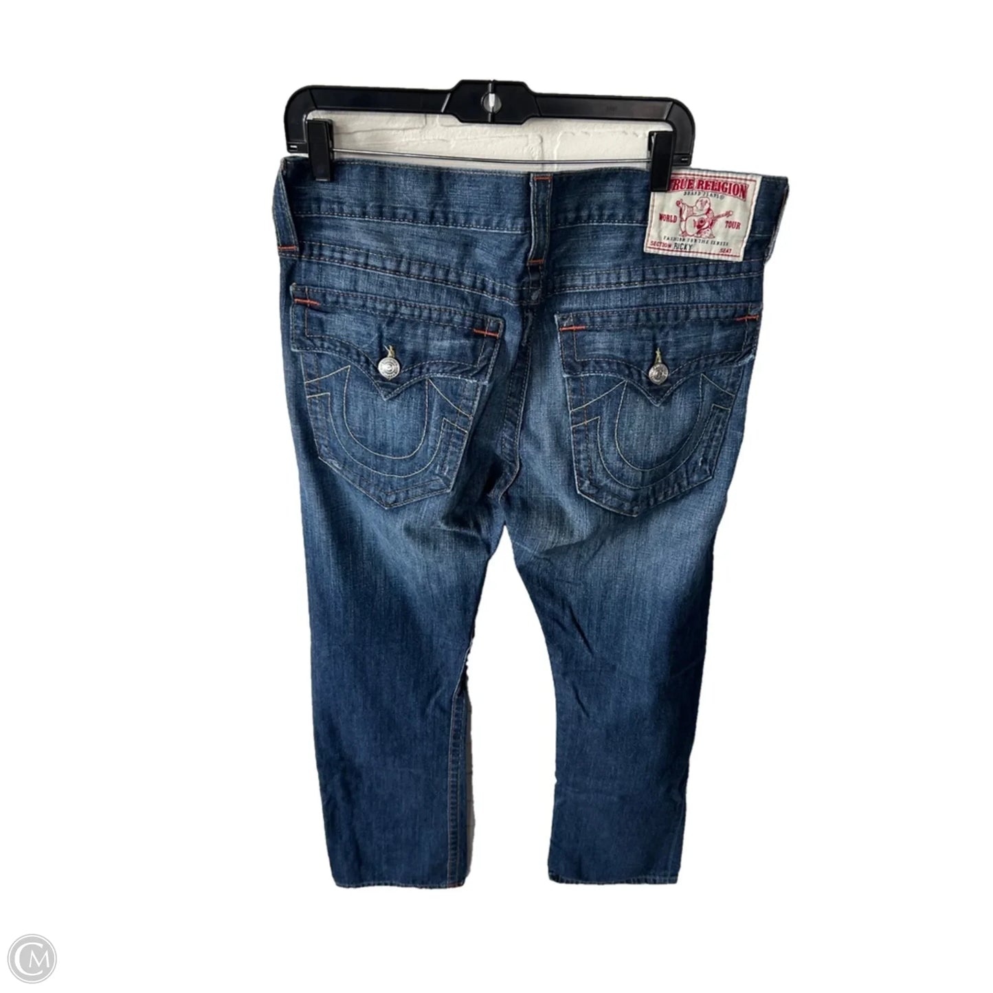 Jeans Boot Cut By True Religion In Blue Denim, Size: 18