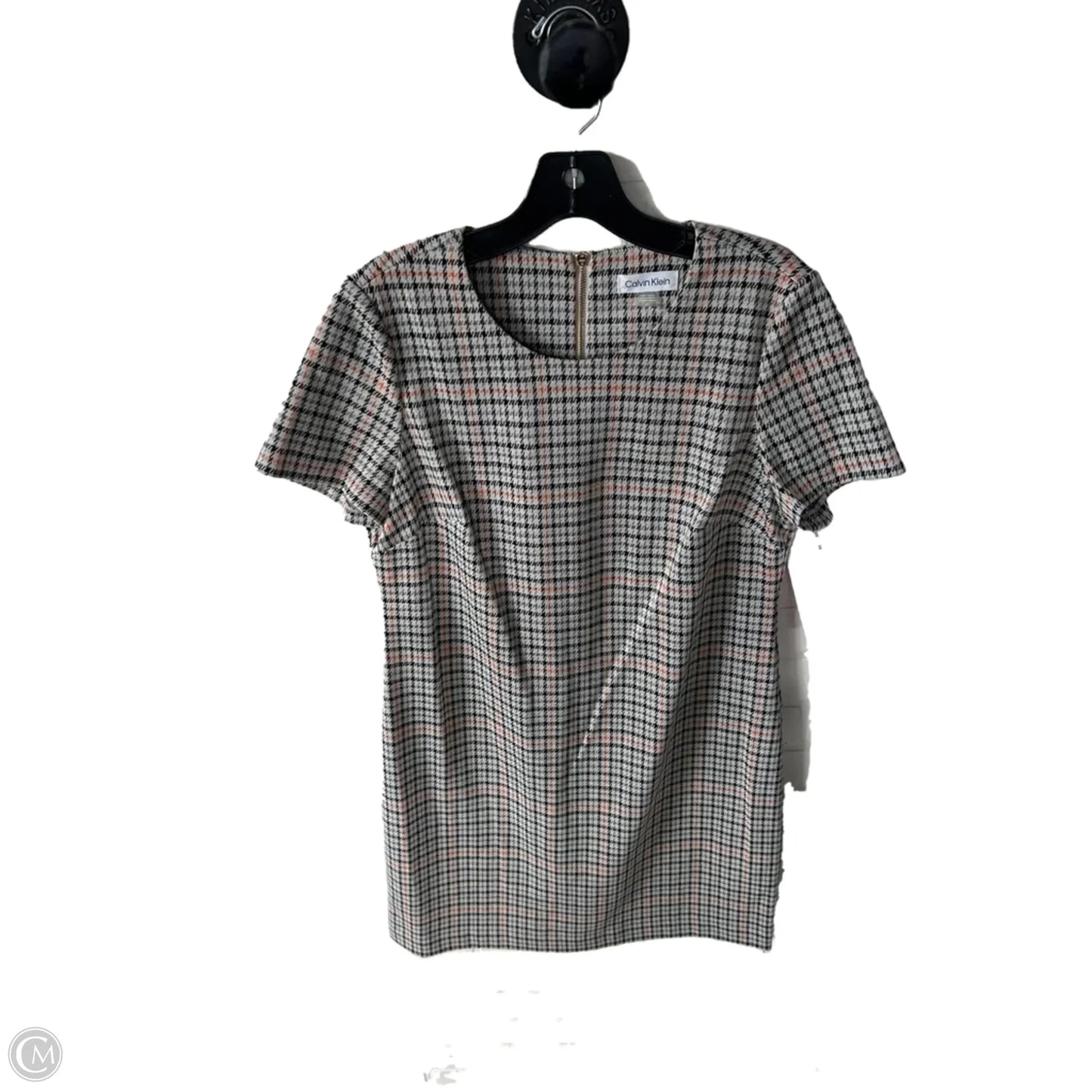 Dress Work By Calvin Klein In Black & Tan, Size: M