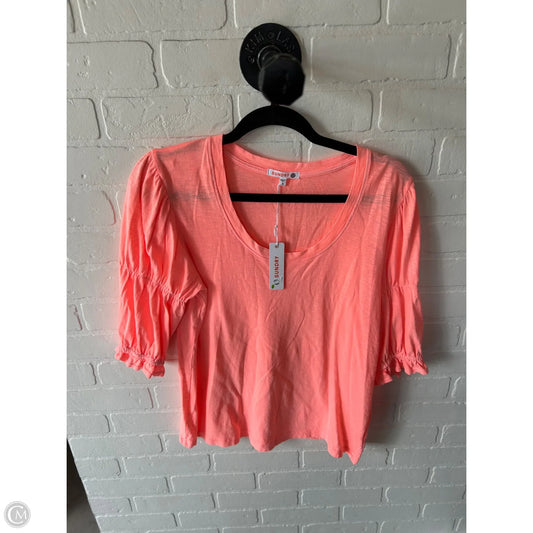 Top Short Sleeve By Sundry In Orange, Size: S