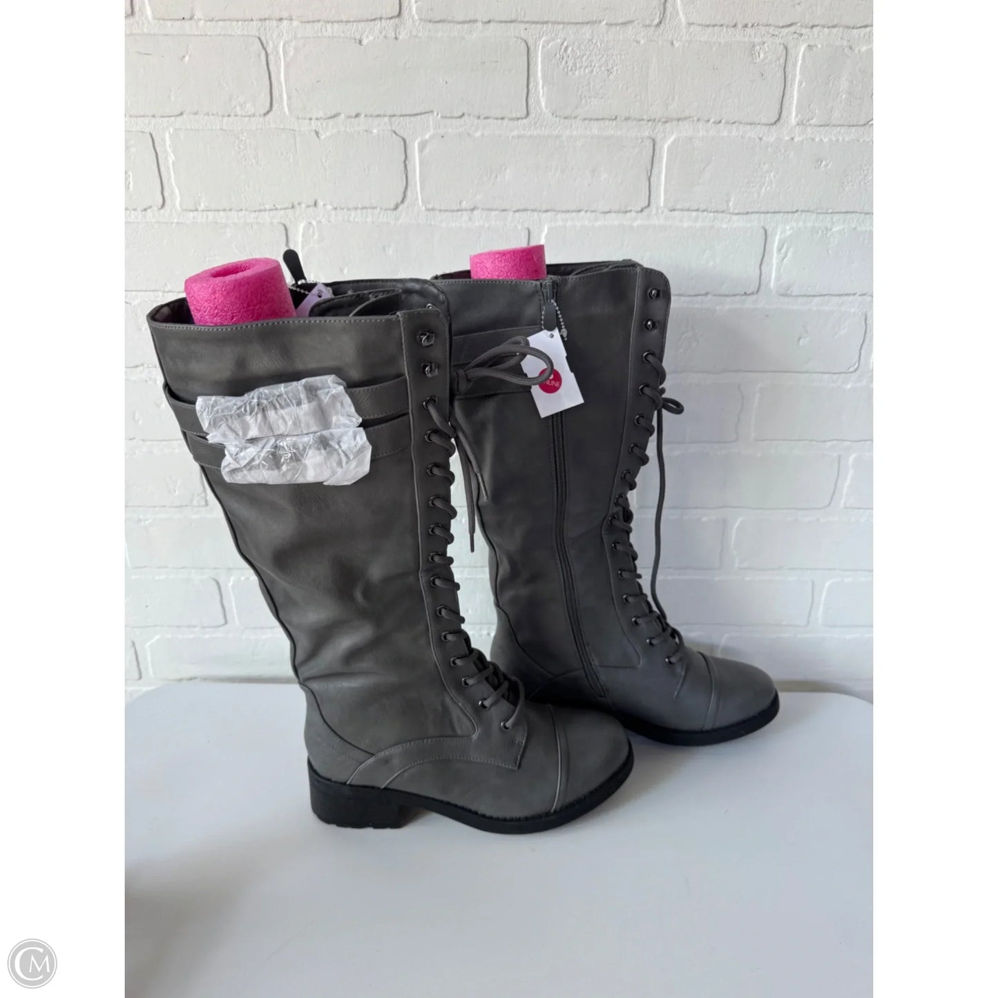 Boots Knee Flats By Dream Pairs In Grey, Size: 8.5