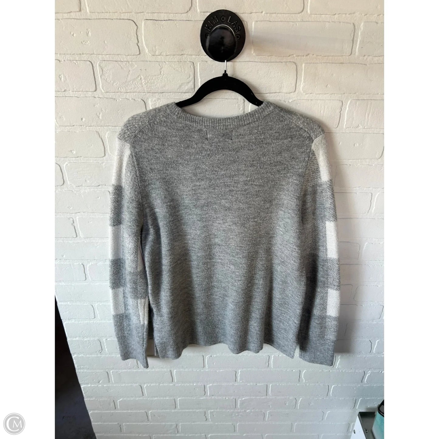 Sweater By Old Navy In Grey & White, Size: L