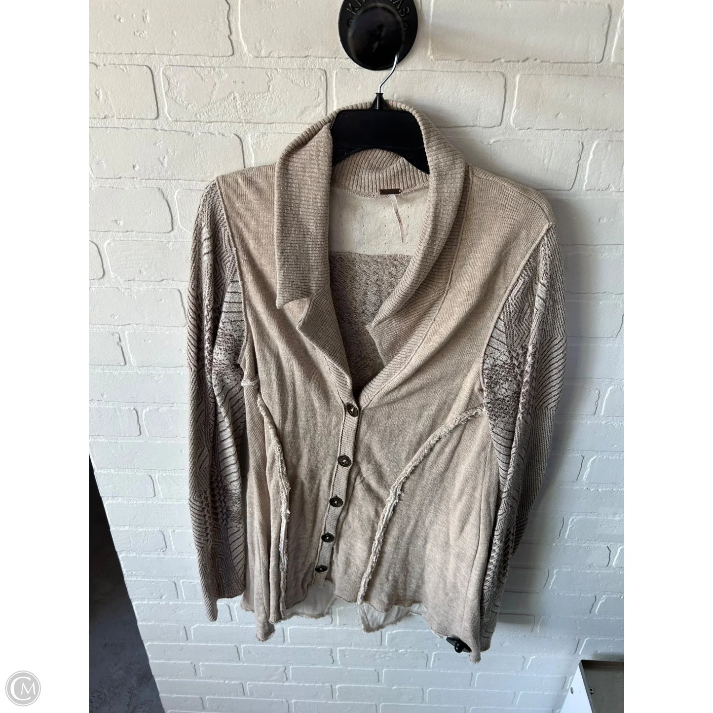 Sweater Cardigan By Free People In Tan, Size: L