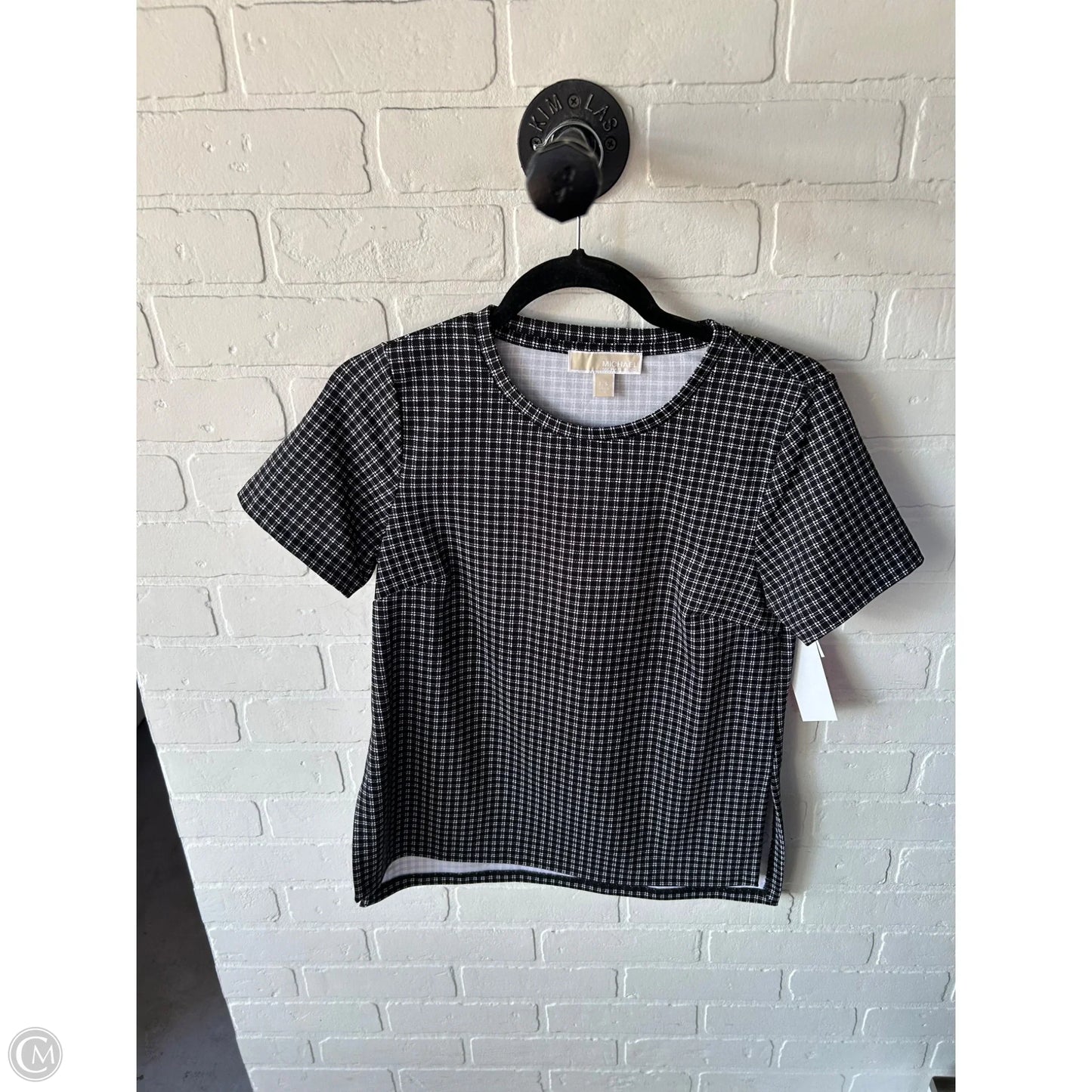Top Short Sleeve By Michael By Michael Kors In Black & White, Size: S