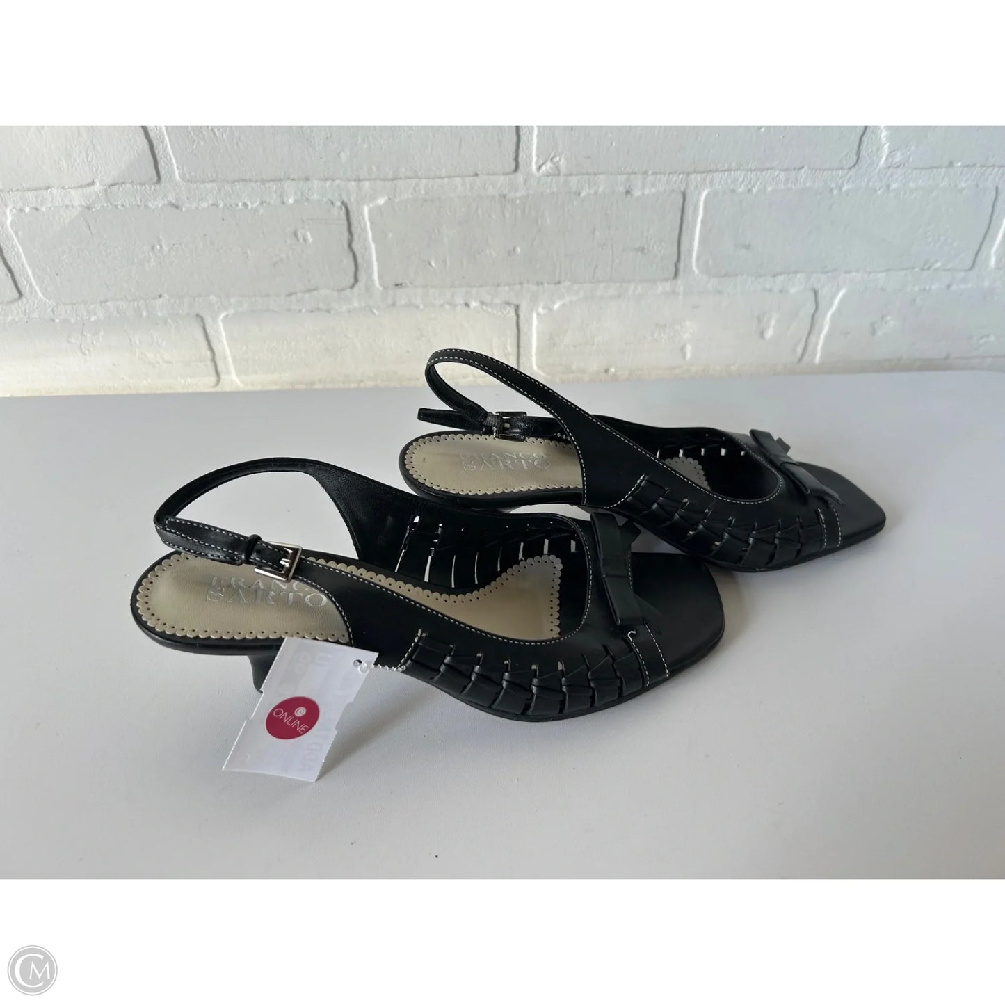 Sandals Heels Kitten By Franco Sarto In Black, Size: 7