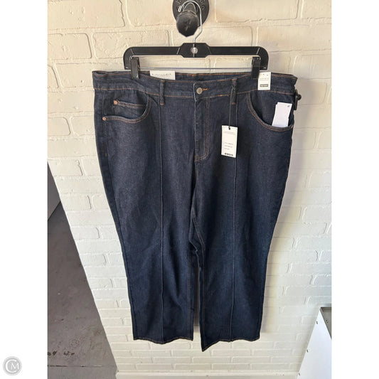 Jeans Wide Leg By Judy Blue In Blue Denim, Size: 22