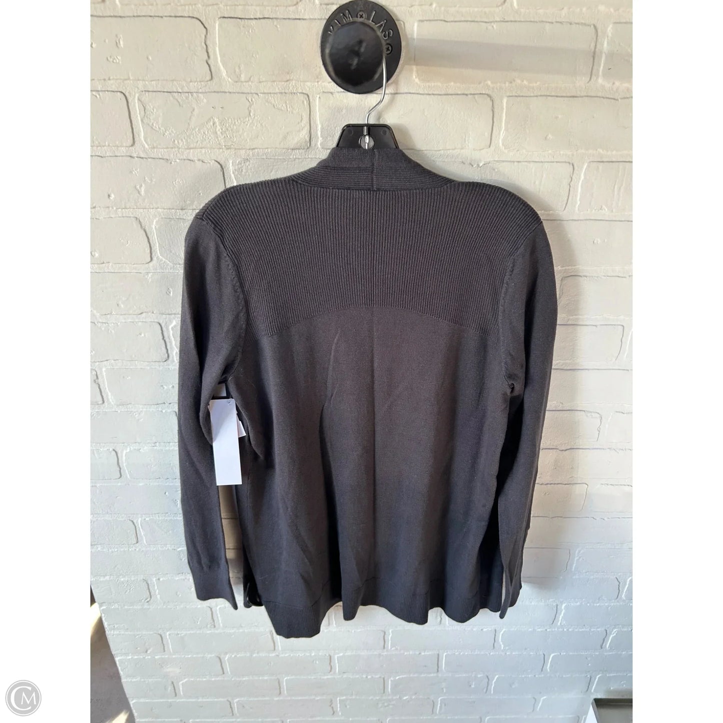 Sweater Cardigan By Loft In Grey, Size: M