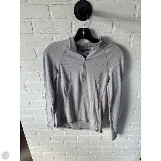 Athletic Top Long Sleeve Collar By Avalanche In Brown, Size: S