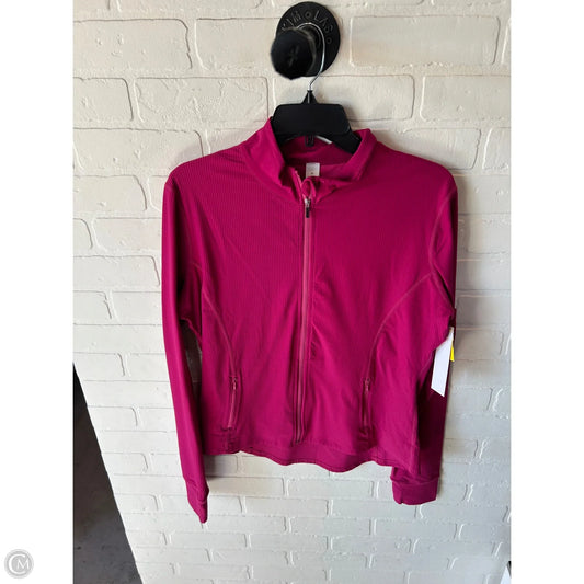 Athletic Top Long Sleeve Collar By Clothes Mentor In Pink, Size: Xl