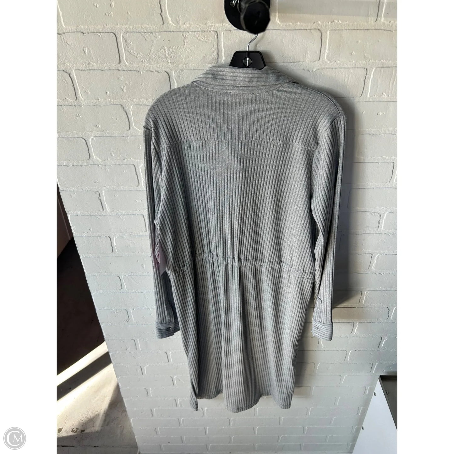 Dress Casual Midi By Calvin Klein In Grey, Size: M