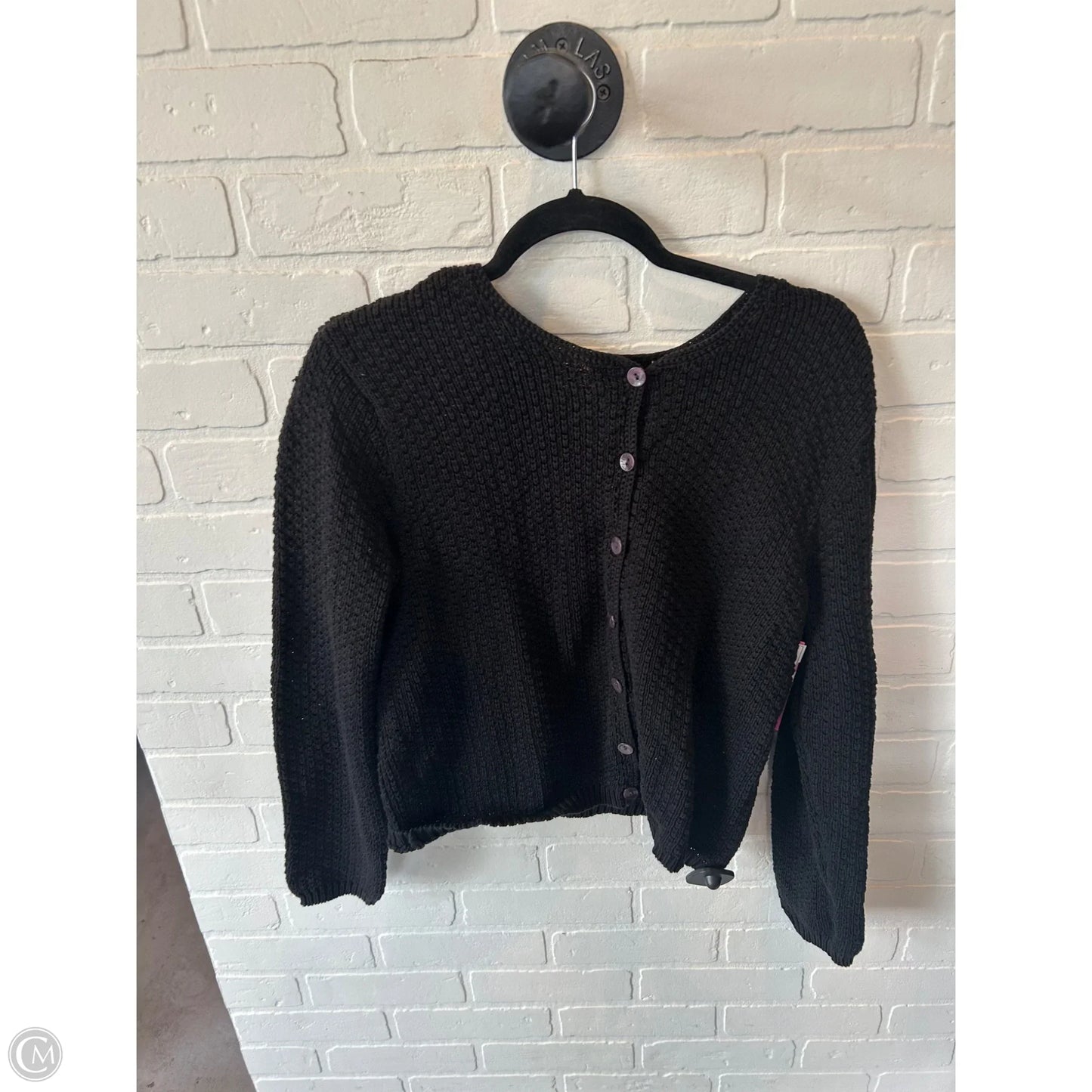 Sweater Cardigan By Talbots In Black, Size: M