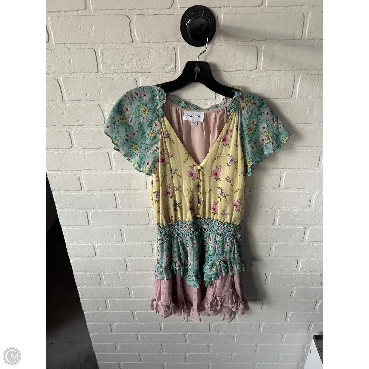 Dress Casual Short By Yumi Kim In Blue & Yellow, Size: Xxs