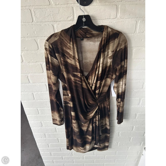 Dress Casual Short By Karen Kane In Brown, Size: L