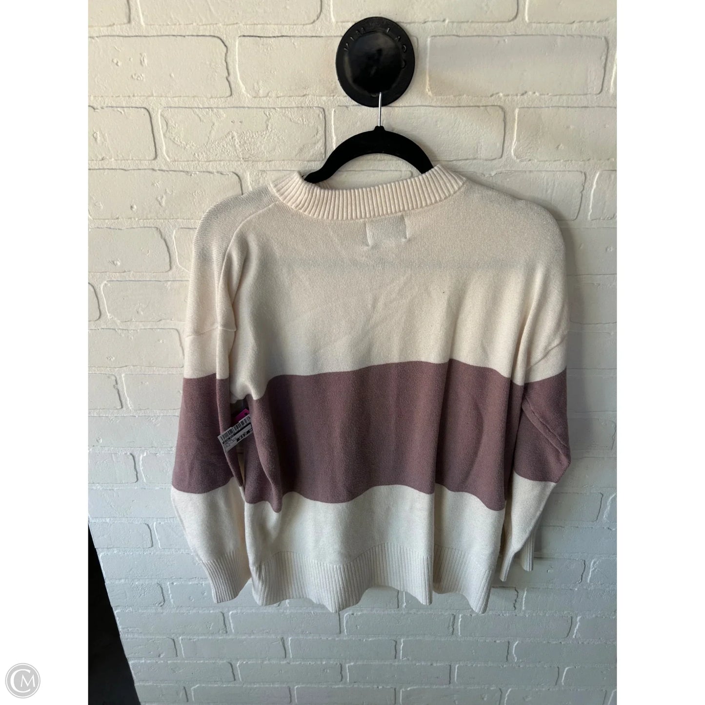 Sweater By Pink Rose In Pink & White, Size: S