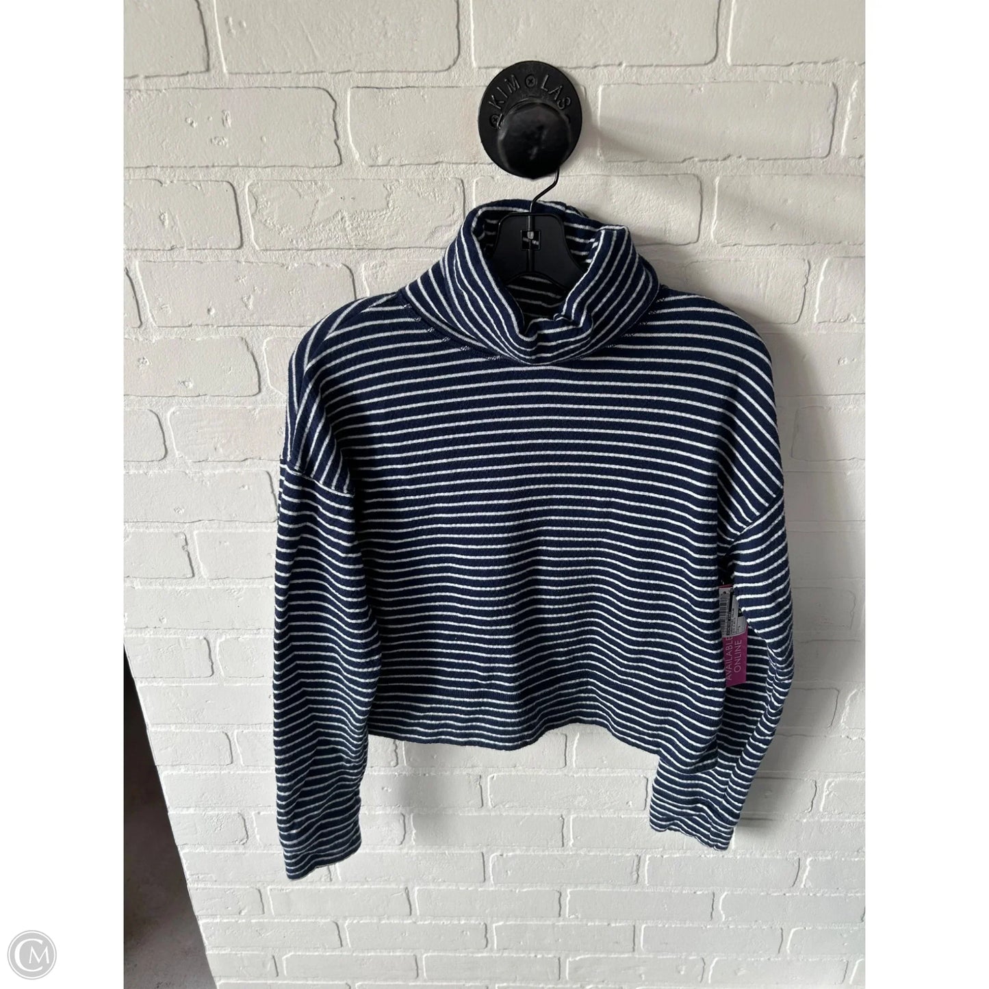 Sweatshirt Collar By Vineyard Vines In Blue & White, Size: S