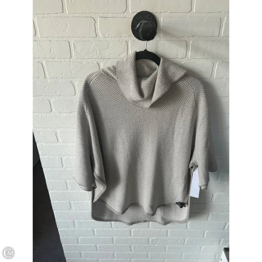 Poncho By Loft In Tan & White, Size: M
